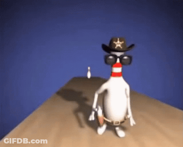 Bowling Pin Cowboy Spare GIF