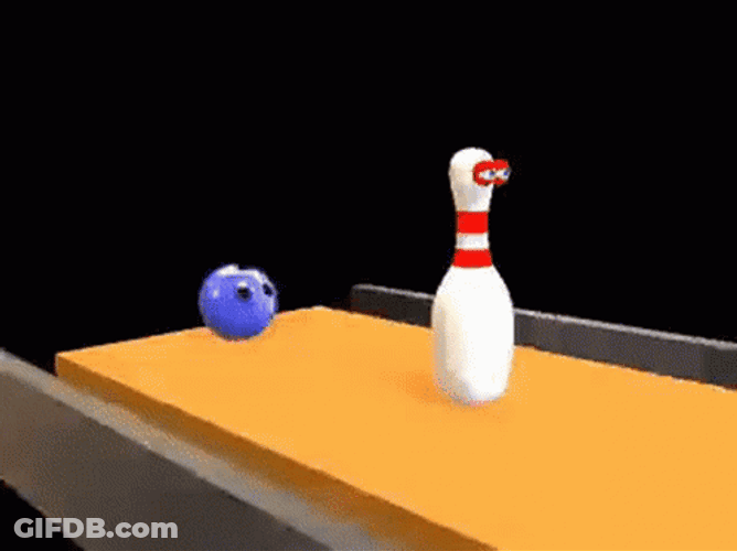 Bowling Pin Vs Bowling Ball GIF