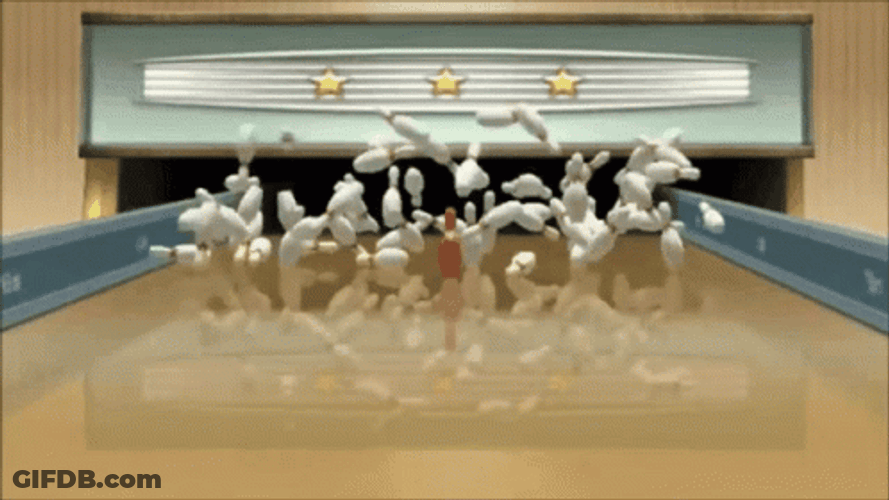 Bowling Pins Wasted Meme GIF