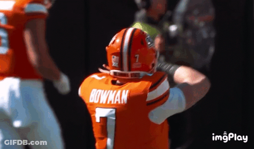 Bowman Football Player Number 7 Jersey GIF