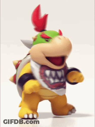 Bowser Jr Dancing On White Background GIF