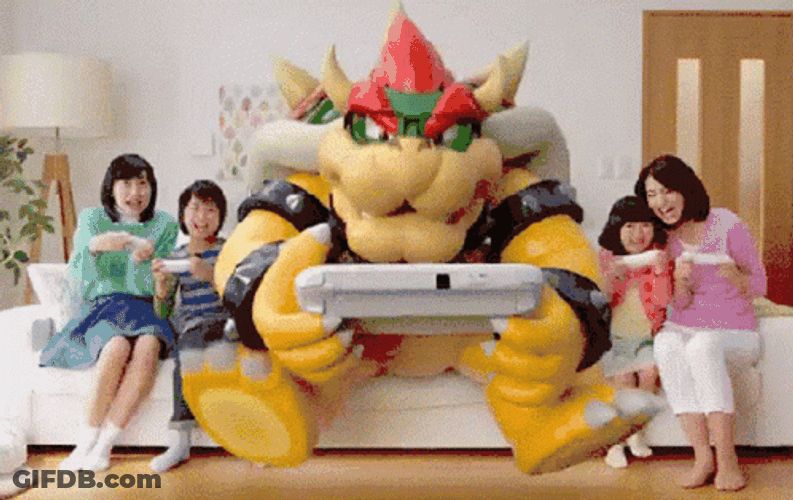 Bowser King Koopa With Kids GIF