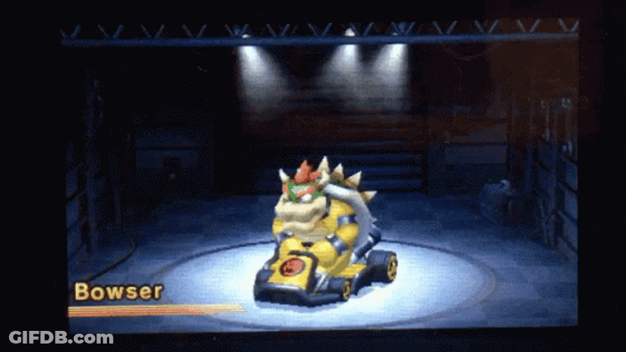 Bowser Mario Kart GIF