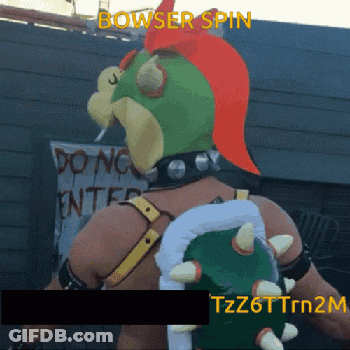 Bowser Mascot Spin GIF