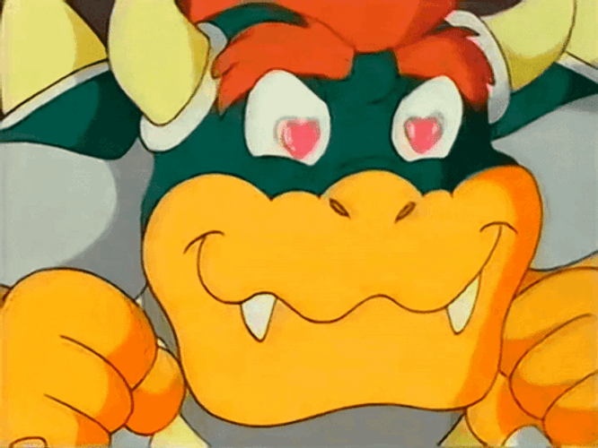 Bowser Peaches Heart Eyes In Love GIF