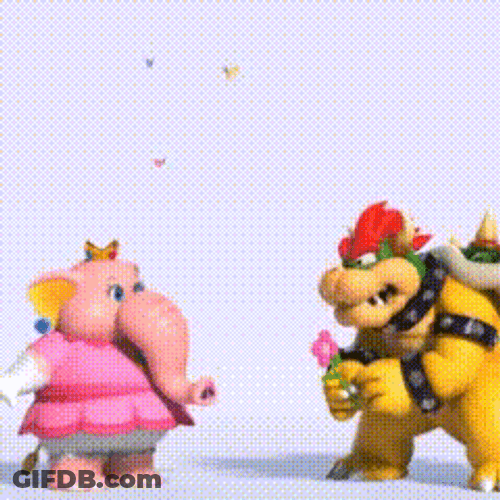 Bowser Peaches I Love GIF