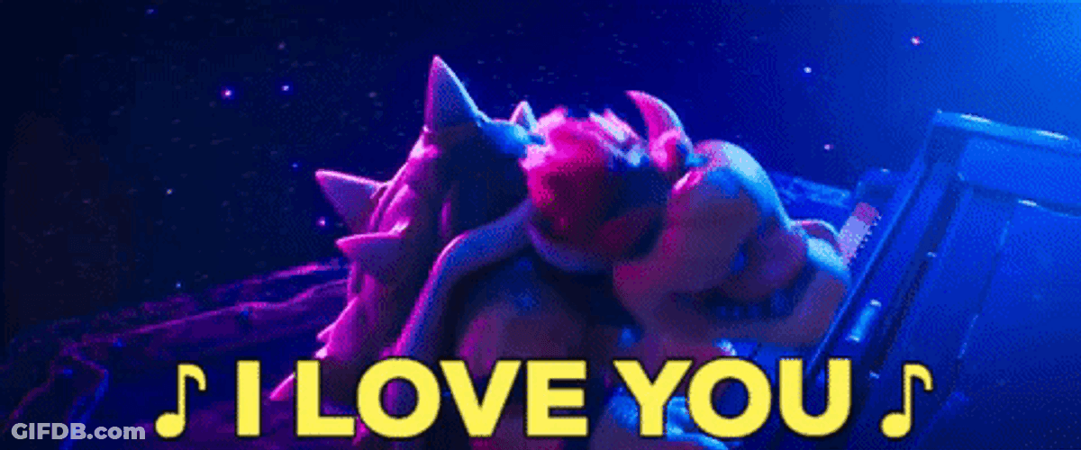 Bowser Peaches I Love You GIF