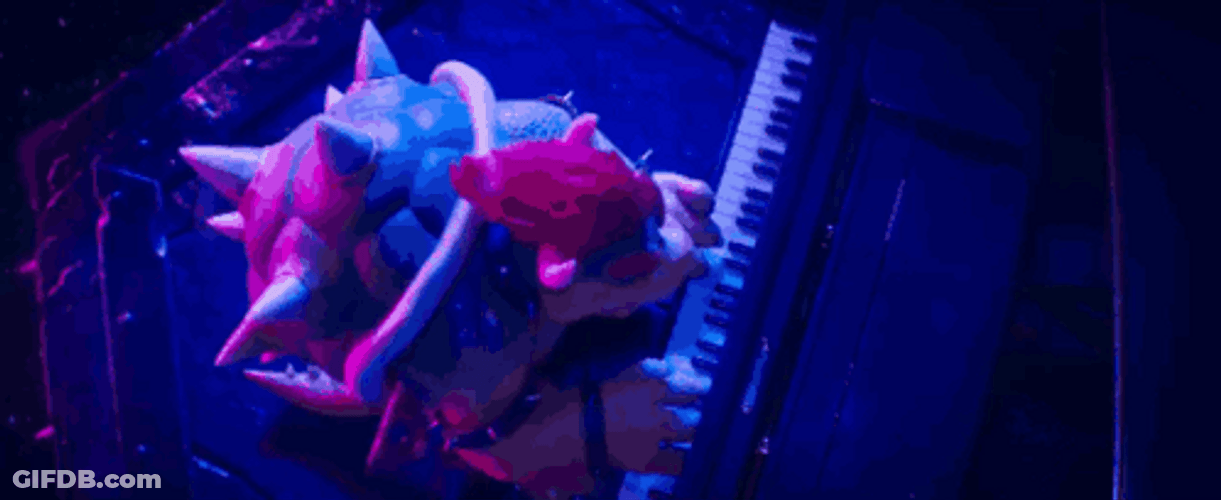 Bowser Peaches Piano Concert GIF