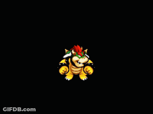 Bowser Speech Bubble Saying Yaaaargh GIF