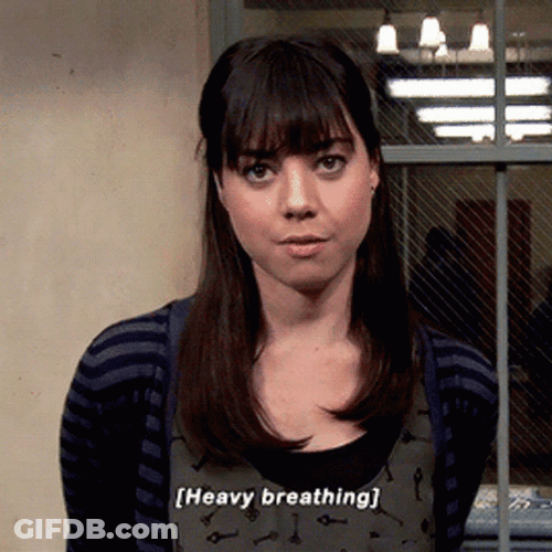 Box Breathing April Ludgate GIF