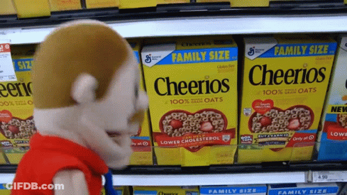 Box Of Cheerios Cereal On Shelf GIF