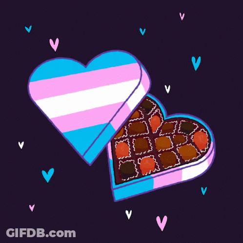Box Of Chocolates In Shape Of Two Hearts GIF