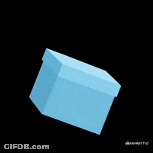 Box Of Confetti Forming Heart GIF