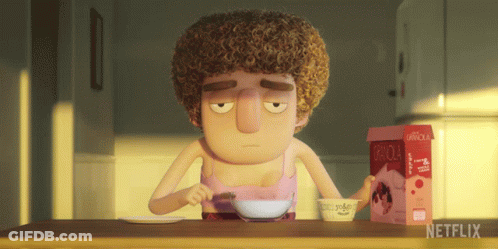 Box Of Granola With Cartoon Character GIF