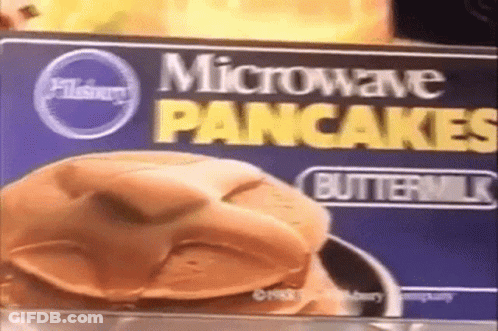Box Of Microwave Buttermilk Pancakes GIF