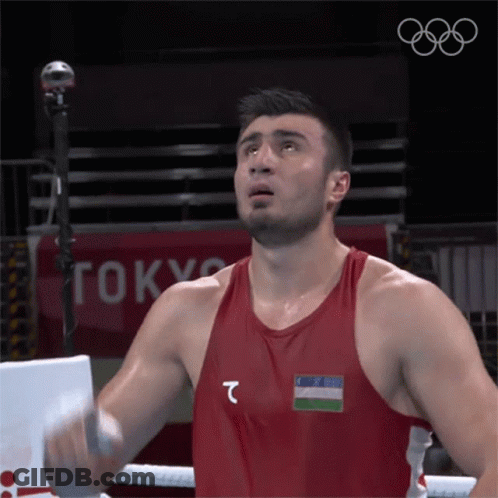 Boxer In Red Tank Top T Tokyo Sign GIF