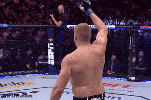 Boxer In Ring Behind ESPN GIF
