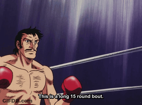 Boxer In Ring Says Long 15 Round Bout GIF