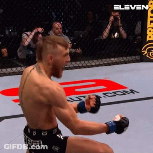 Boxer In Ring With Auto.com Sign GIF