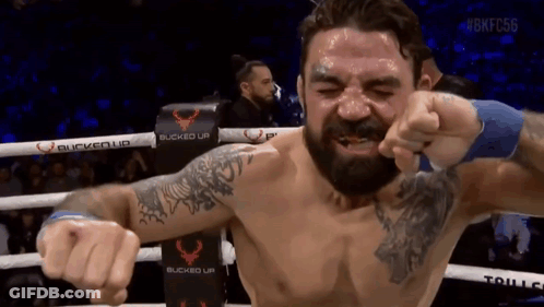 Boxer In Ring With Buckled Up GIF