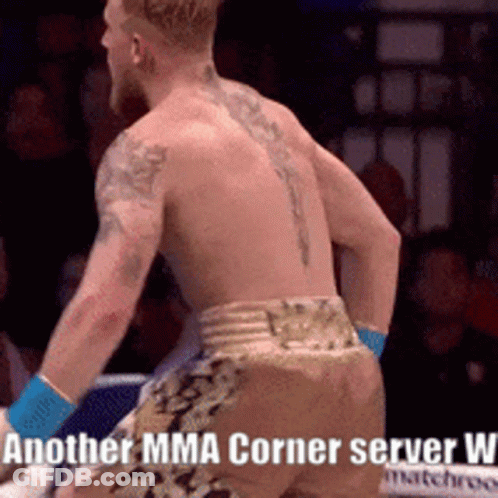 Boxer In Ring With MMA Corner Server W GIF