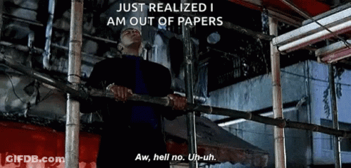 Boxer: Just Realized I Am Out Of Papers GIF
