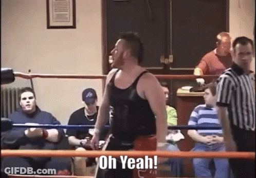 Boxer Saying Oh Yeah In Ring GIF