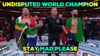 Boxers In Ring With Undisputed Champion GIF