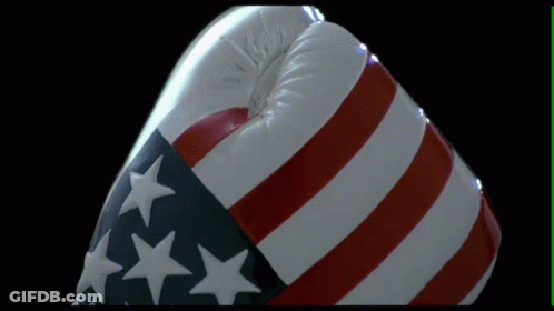 Boxing Glove With American Flag Pattern GIF
