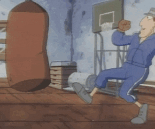 Boxing Inspector Gadget GIF