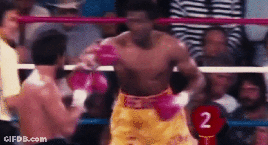Boxing Knockout Roberto Duran GIF