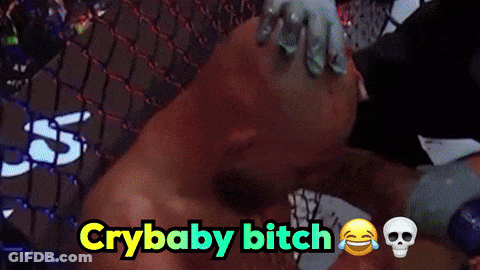 Boxing Man With Bloody Face Crybaby Bitch GIF