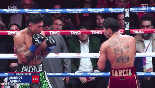 Boxing Match Between Barrios And Garcia On Ping GIF