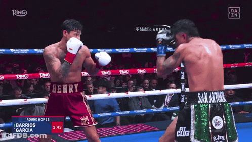 Boxing Match Between Barrios Garcia And Another Man GIF