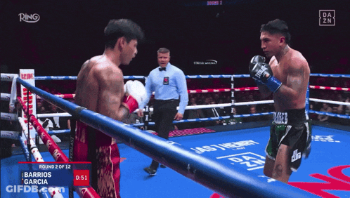 Boxing Match Between Barrios Garcia And Ring GIF