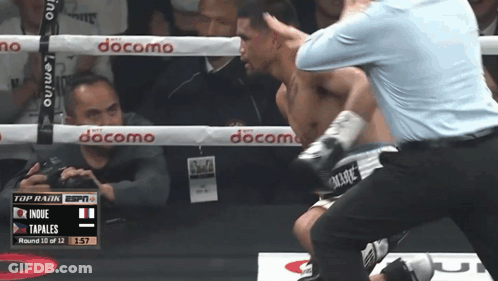 Boxing Match In Ring With Docomo GIF