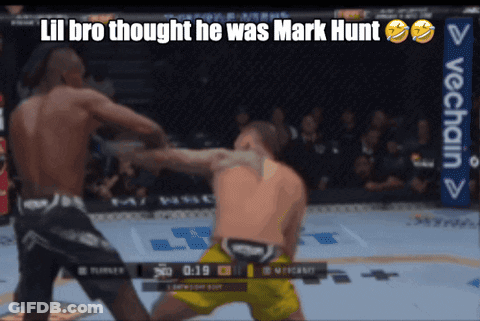 Boxing Match Lil Bro Thought He Was Mark Hunt GIF