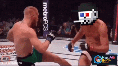 Boxing Match With Monkey Baby Logo GIF
