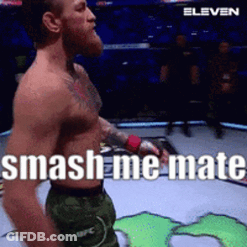 Boxing Ring Man With Smash Me Mate GIF