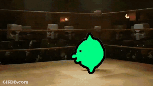 Boxing Ring With Green Object GIF