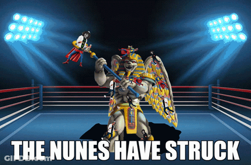 Boxing Ring With Nunes Striking GIF