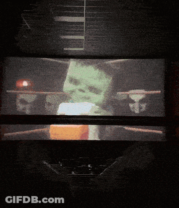 Boxing Ring With Skulls And Green Face GIF