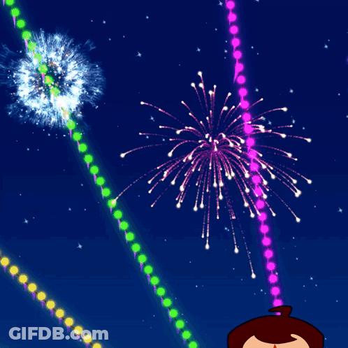 Boy And Girl Celebrating Diwali With Fireworks GIF