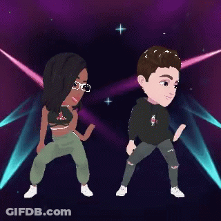 Boy And Girl Dancing In Front Of Stage GIF
