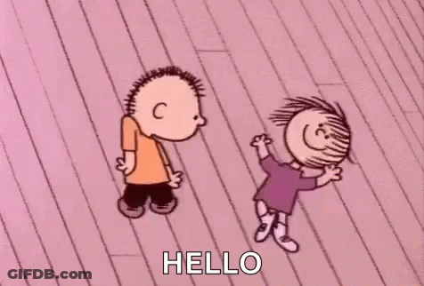 Boy And Girl Dancing On Pink Floor GIF