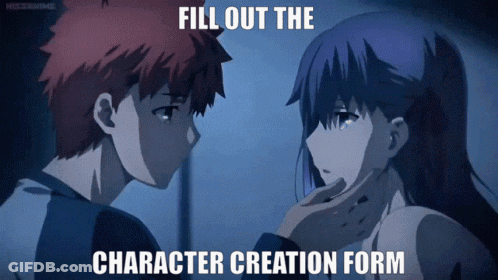 Boy And Girl Fill Out Character Creation Form GIF