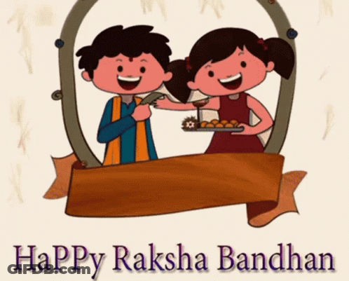 Boy And Girl Happy Raksha Bandhan GIF