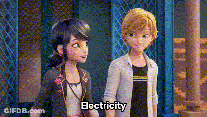 Boy And Girl Holding Hands Saying Electricity GIF
