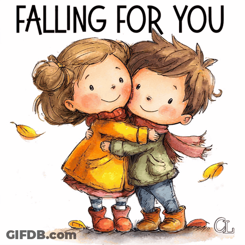 Boy And Girl Hugging Falling For You GIF