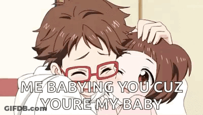 Boy And Girl Hugging, Girl With Glasses GIF